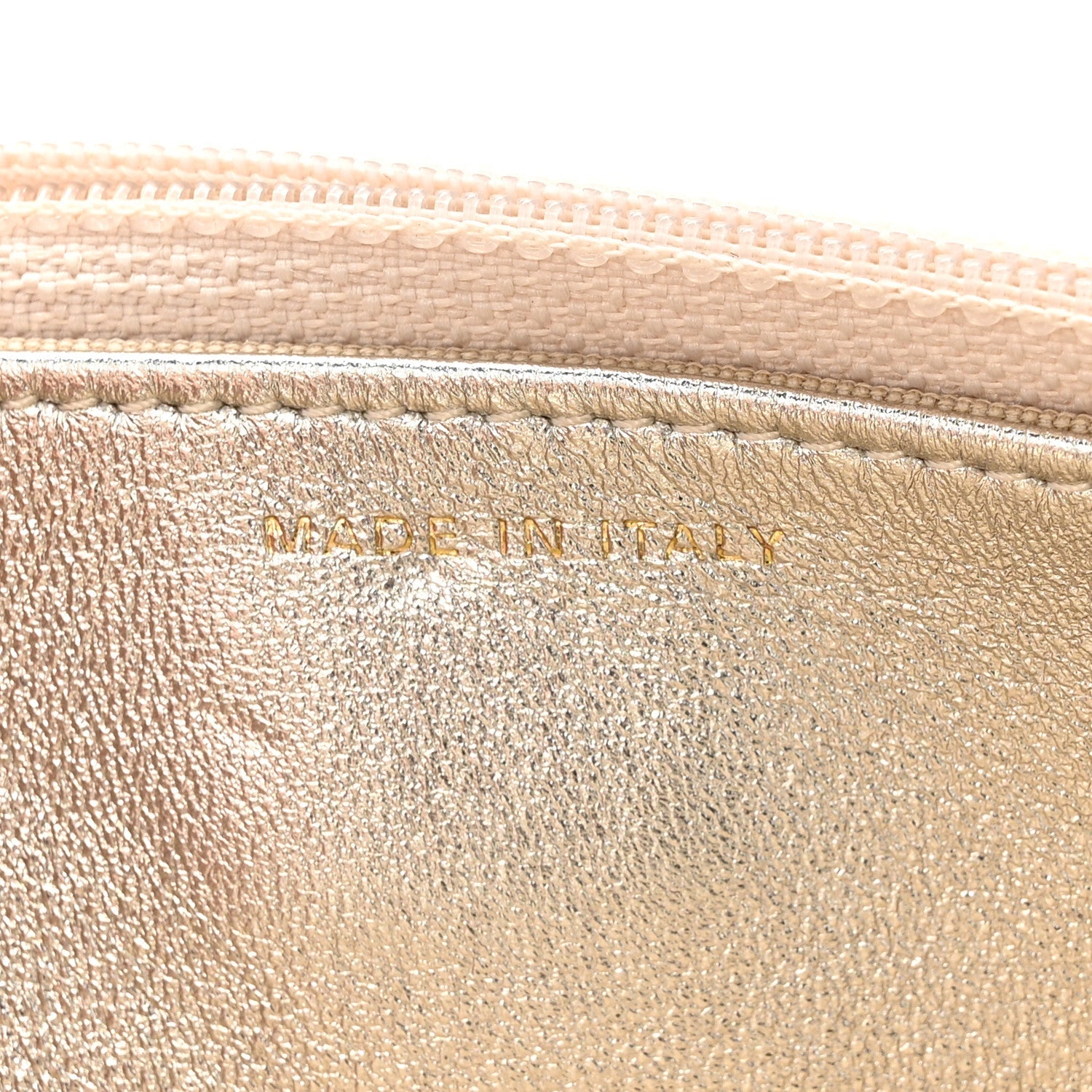 Chanel Gradient Metallic Lambskin Quilted Like A Wallet Wallet On Chain WOC Gold Pink