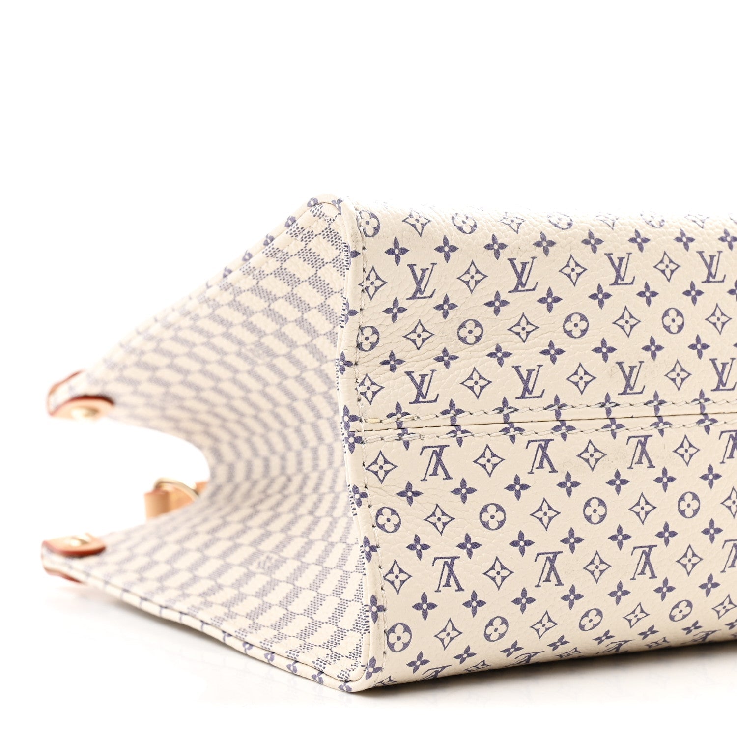 Louis Vuitton Monogram Damier Calfskin Romance Onthego PM Azure Blue Sand
