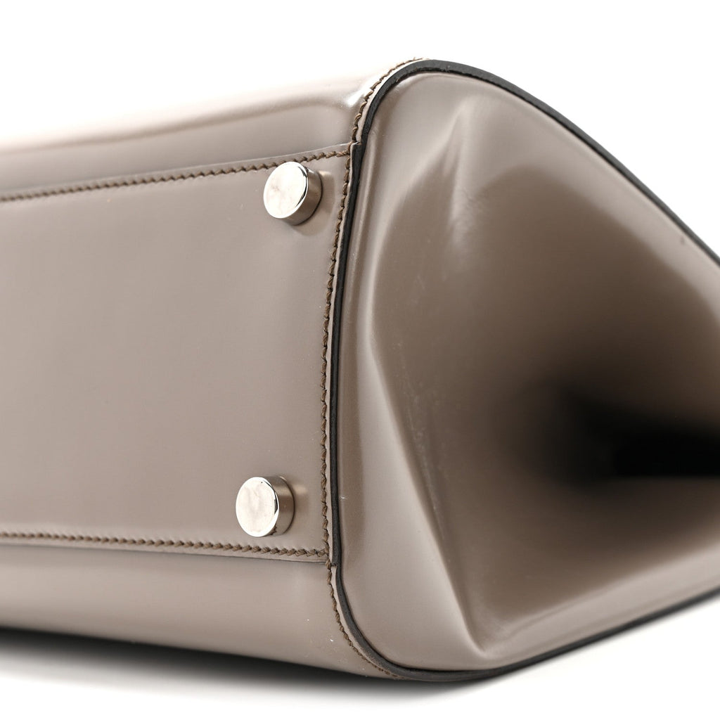 Gucci Regent Calfskin Large Lady Lock Flap Top Handle Bag Grey