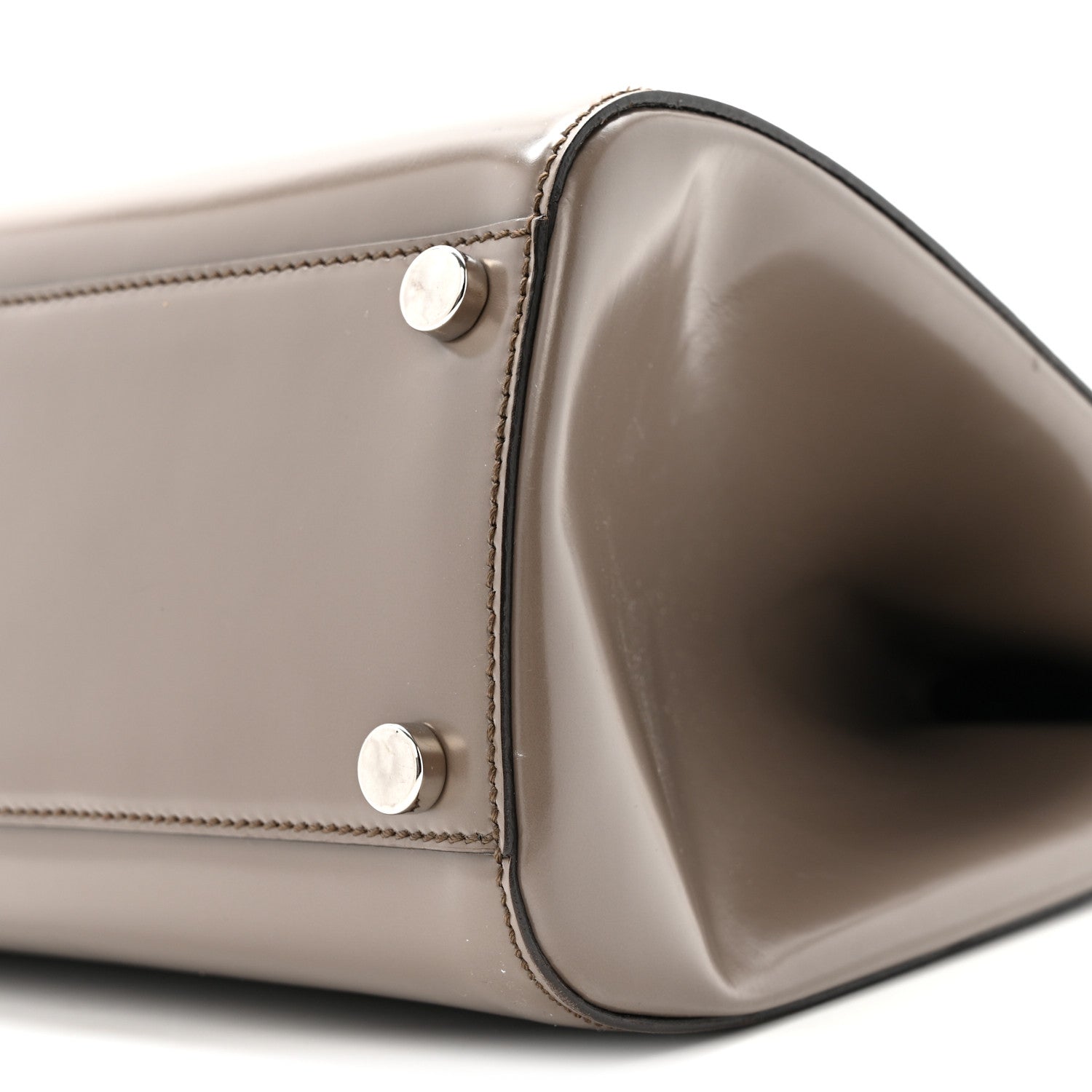 Gucci Regent Calfskin Large Lady Lock Flap Top Handle Bag Grey