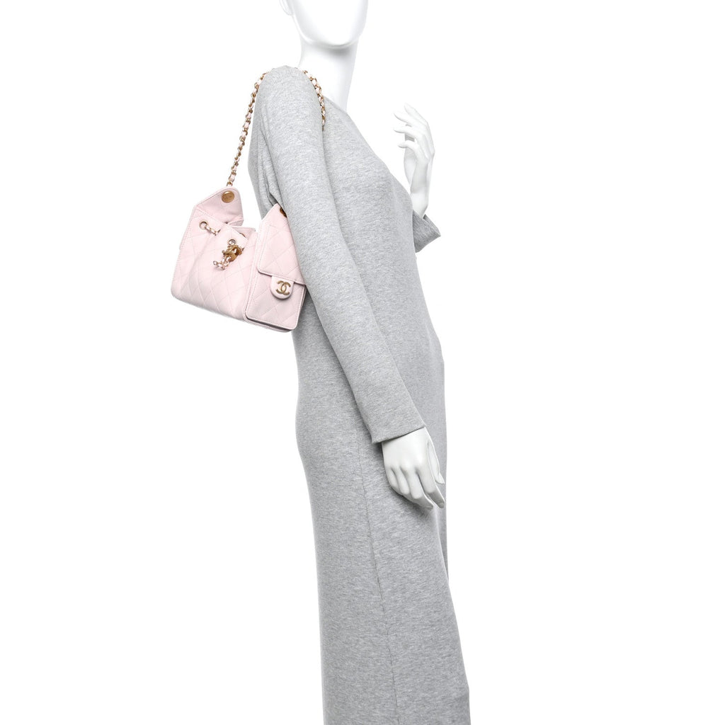 Chanel Caviar Quilted Mini Chanel 25 Handbag Light Pink