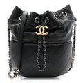 Chanel Calfskin Quilted Small Gabrielle Bucket Black