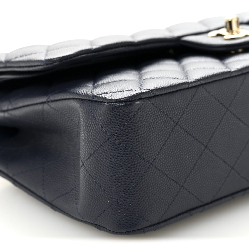 Chanel Caviar Quilted Medium Double Flap Navy