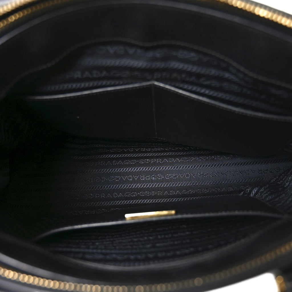 Prada Saffiano Medium Galleria Double Zip Tote Black