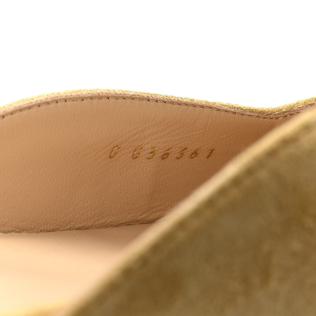 Chanel Suede Grosgrain Bow Cap Toe CC Slingback Flats 38 Beige Black
