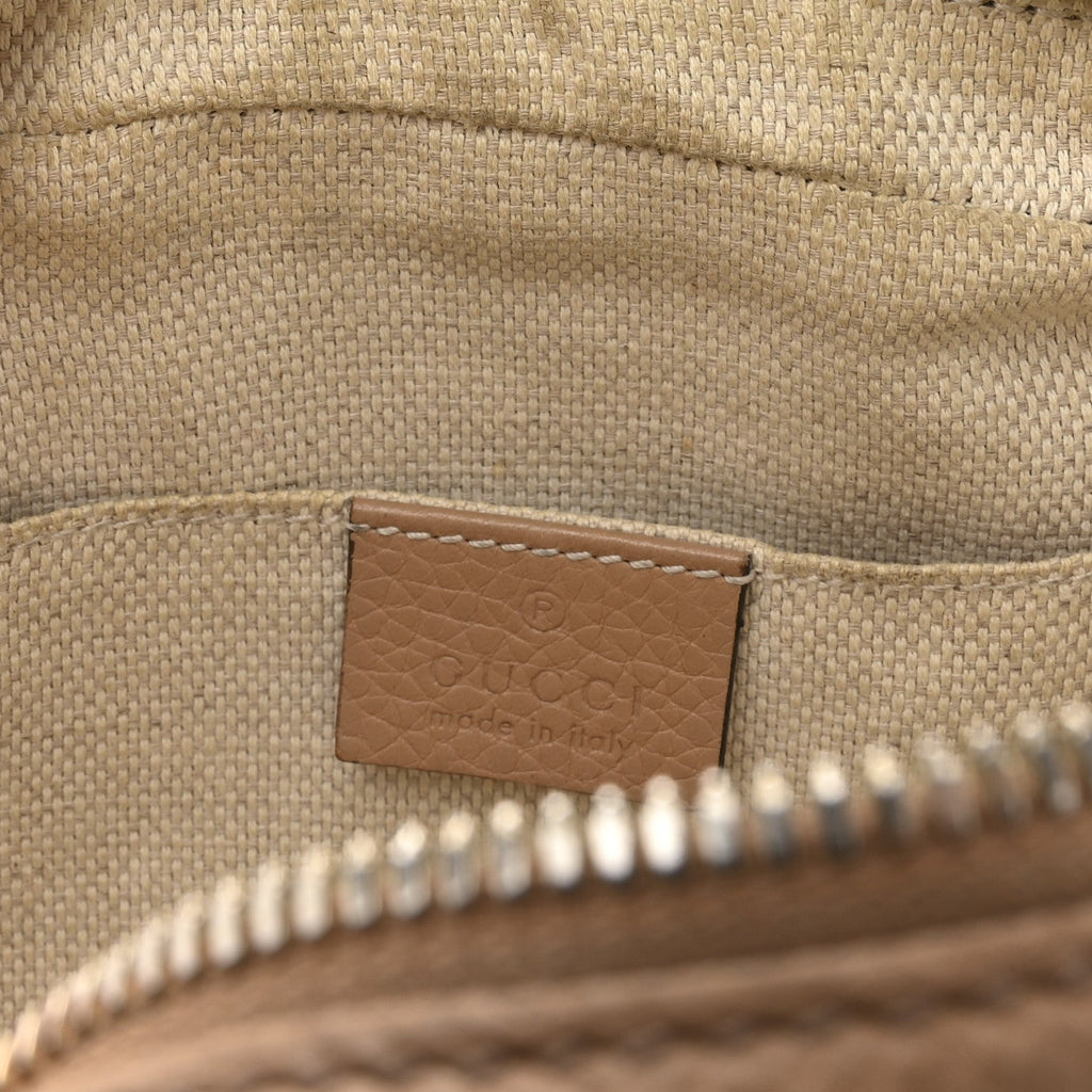 Gucci Pebbled Calfskin Small Soho Disco Bag Rose Beige