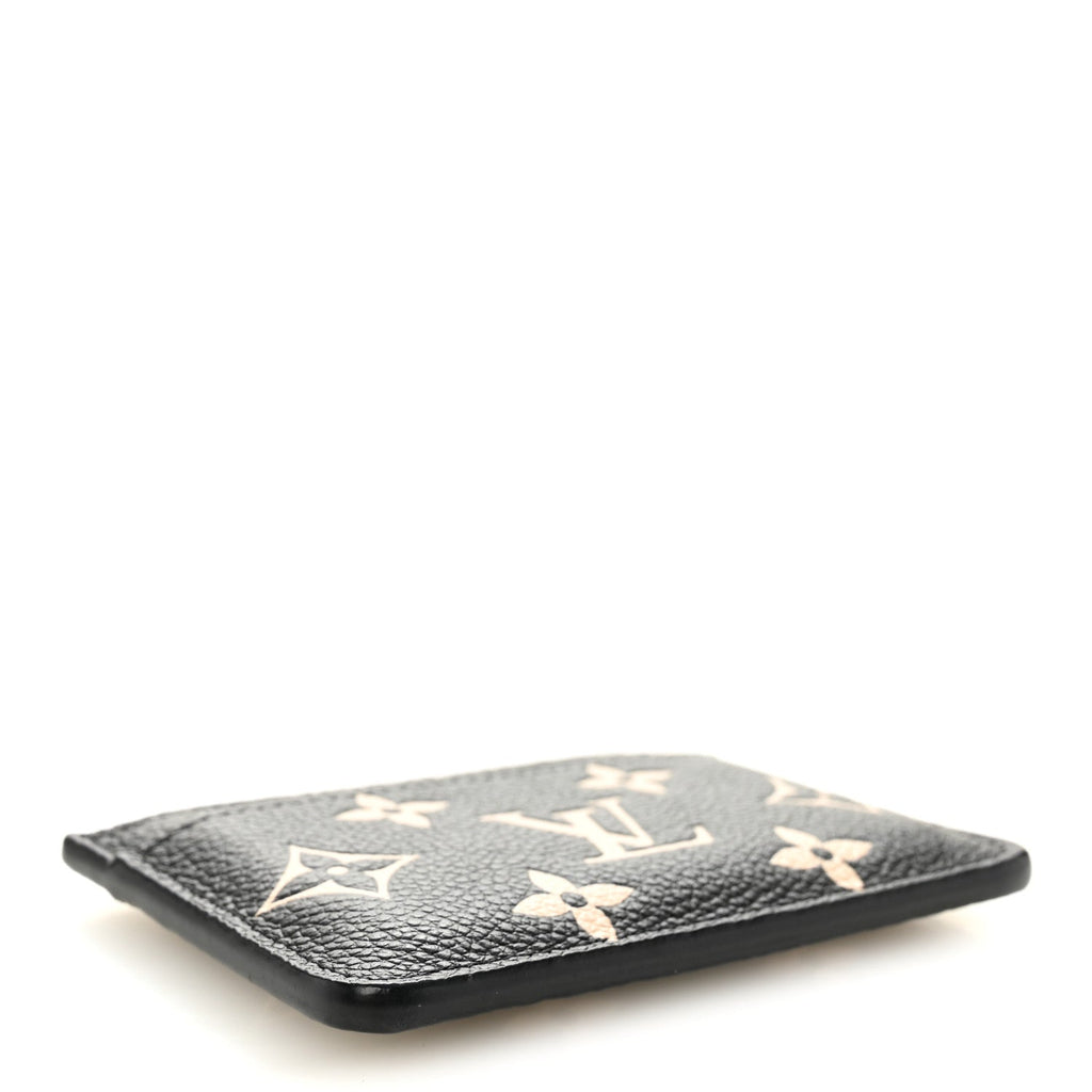 Louis Vuitton Empreinte Card Holder Black Beige
