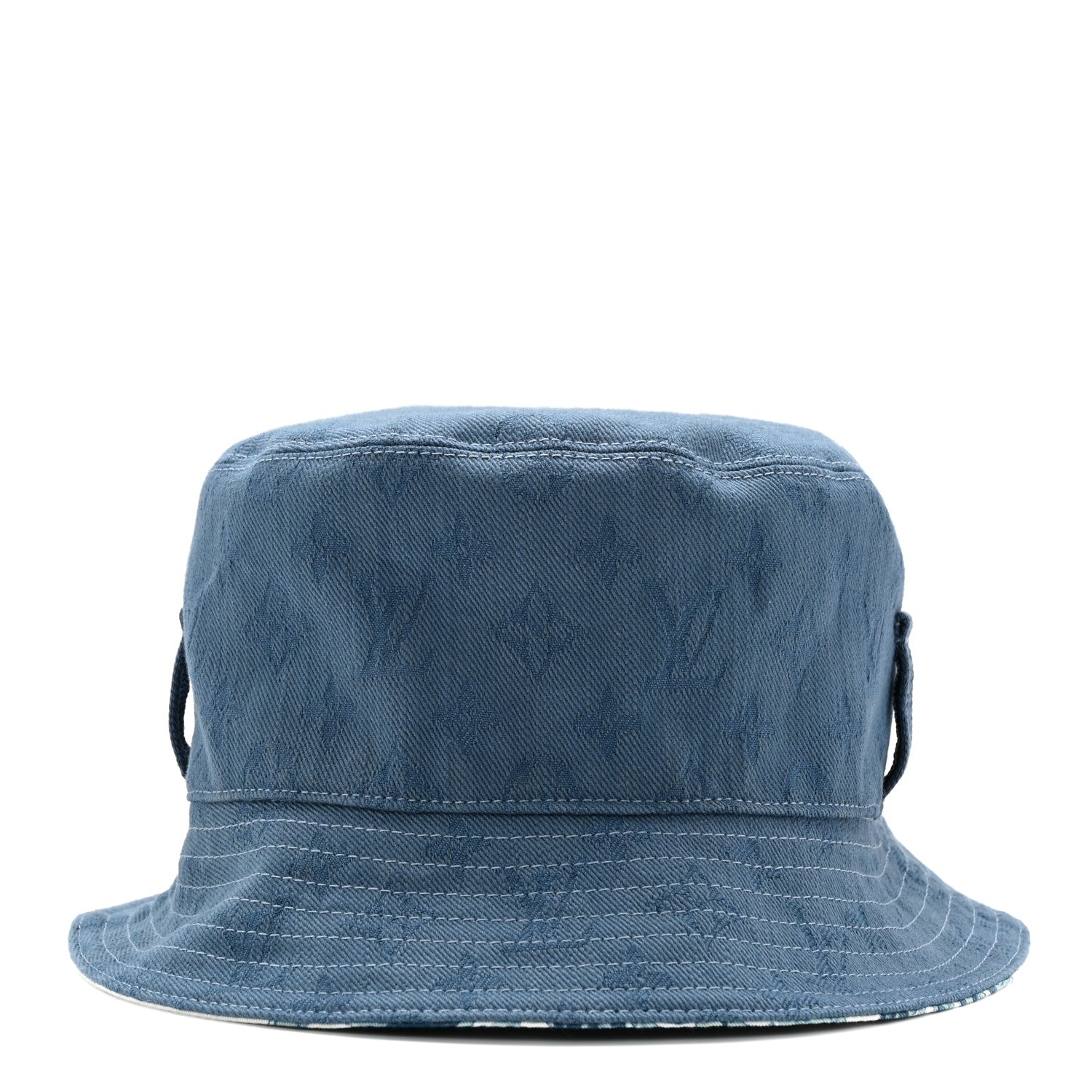 Louis Vuitton Cotton LV Play Monogram Aquagarden Reversible Bucket Hat Blue