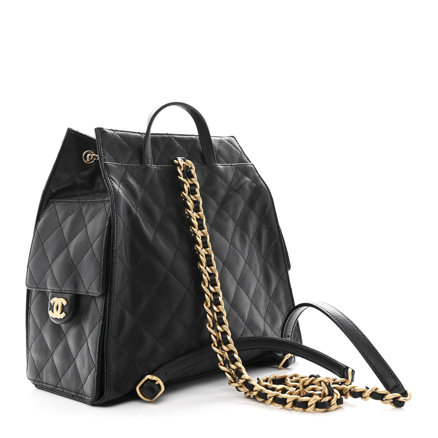 Chanel Caviar Quilted Large Chanel 25 Backpack Black