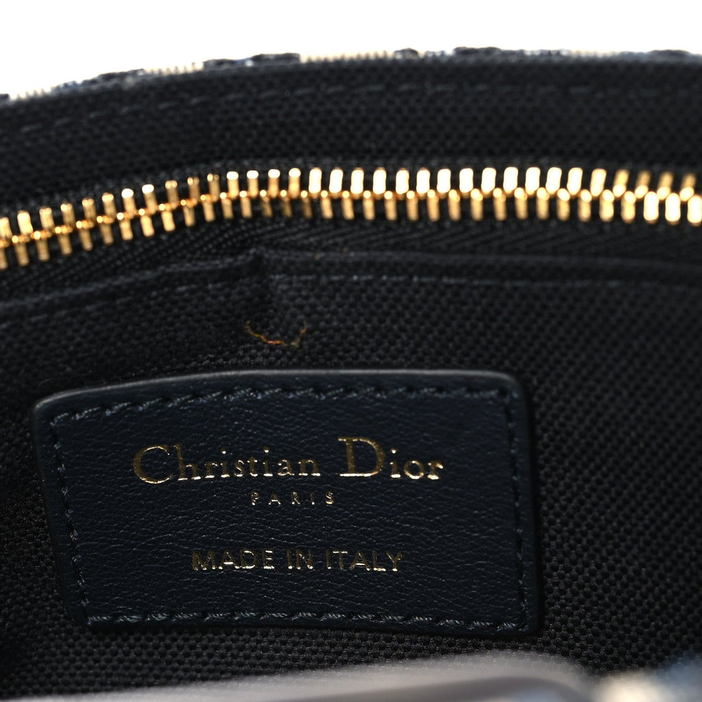 Christian Dior Oblique 30 Montaigne 2-In-1 Pouch Blue