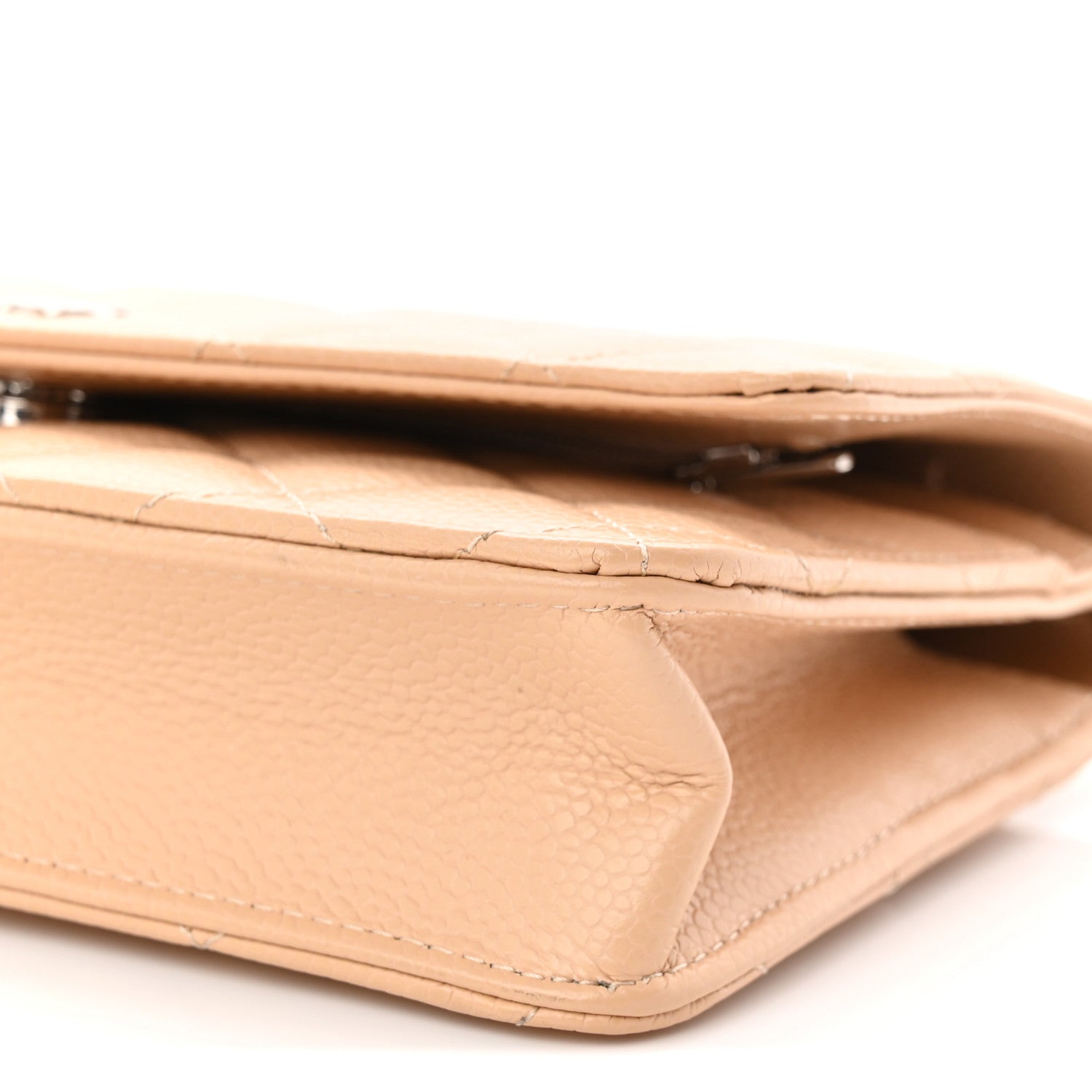 Chanel Caviar Quilted Wallet on Chain WOC Beige
