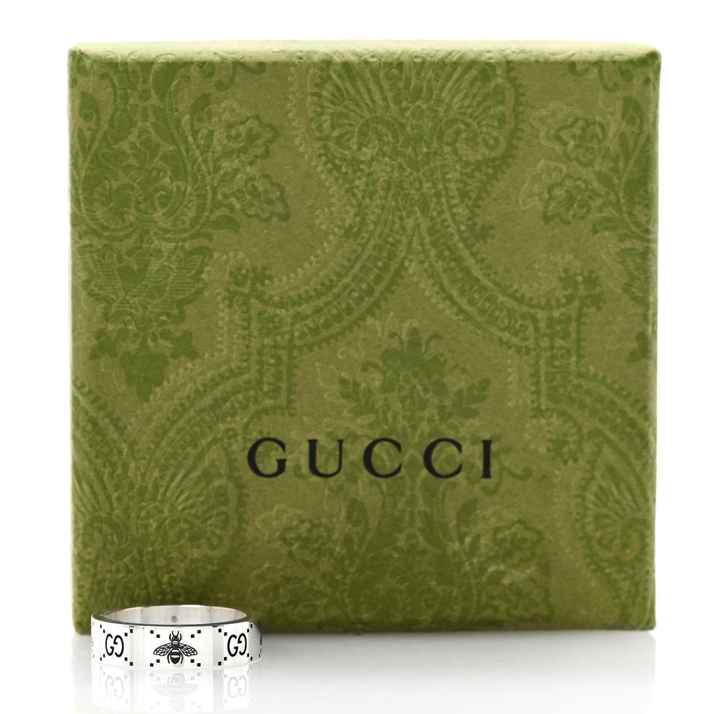 Gucci Sterling Silver Bee Ring 60 9.25