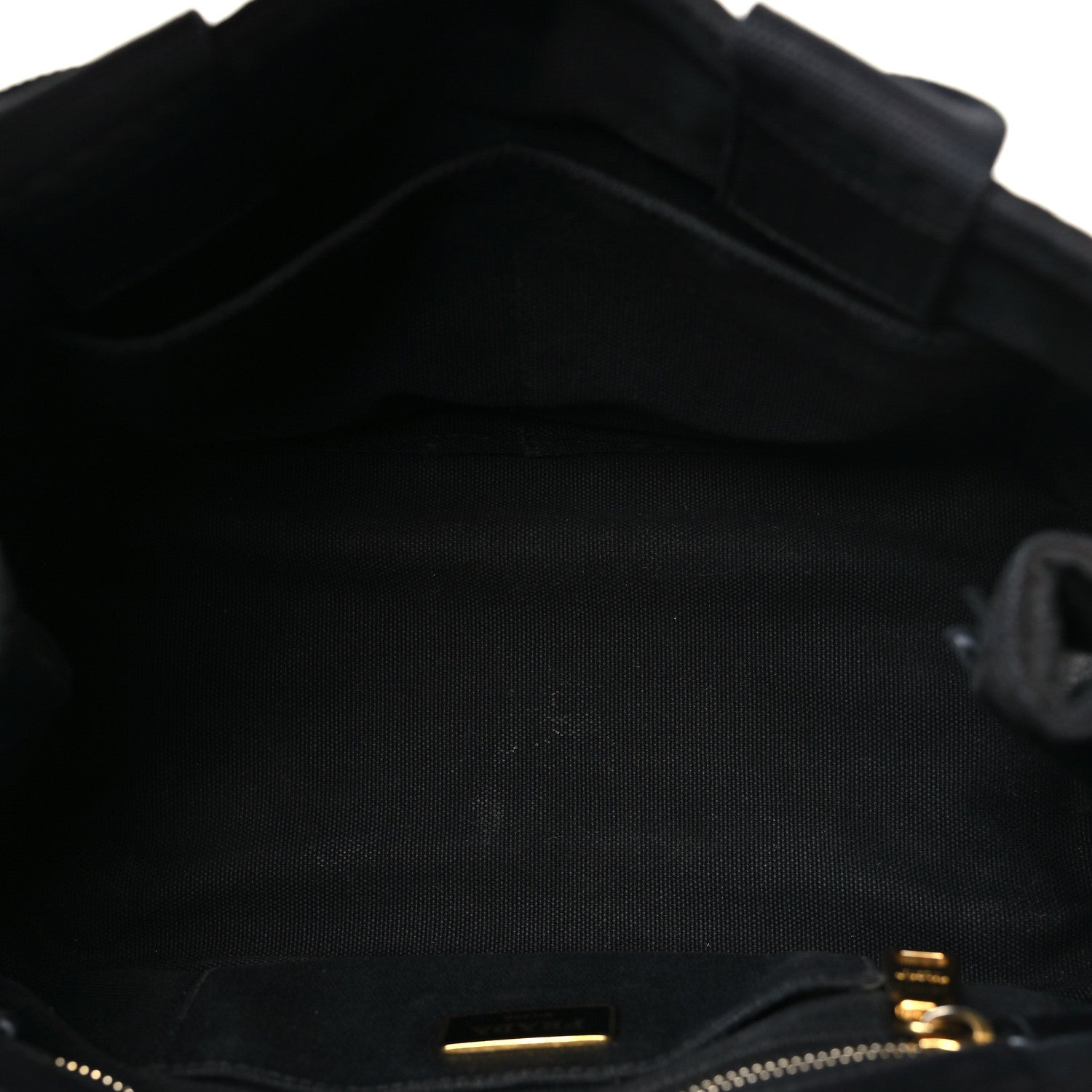 Prada Denim Canapa Logo Tote Black