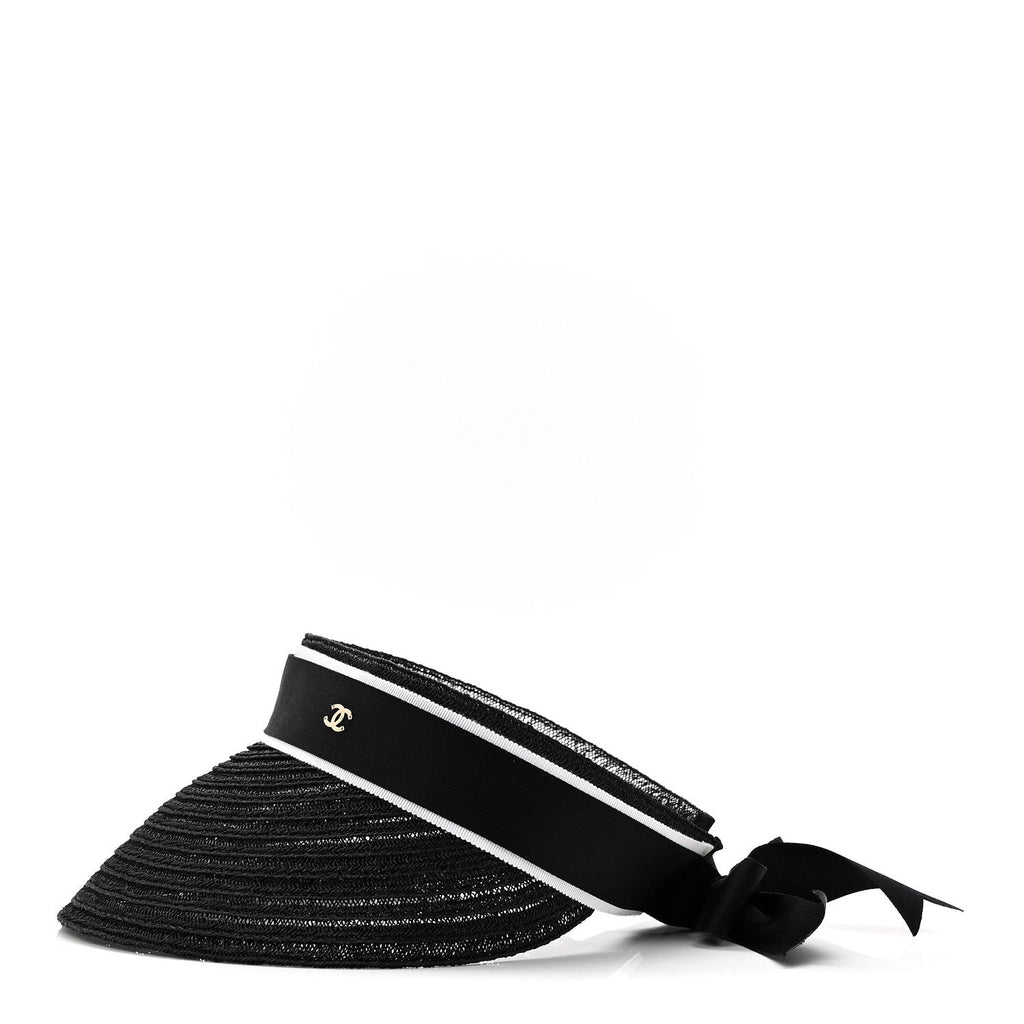 Abaca Cotton Ribbon Visor M Black