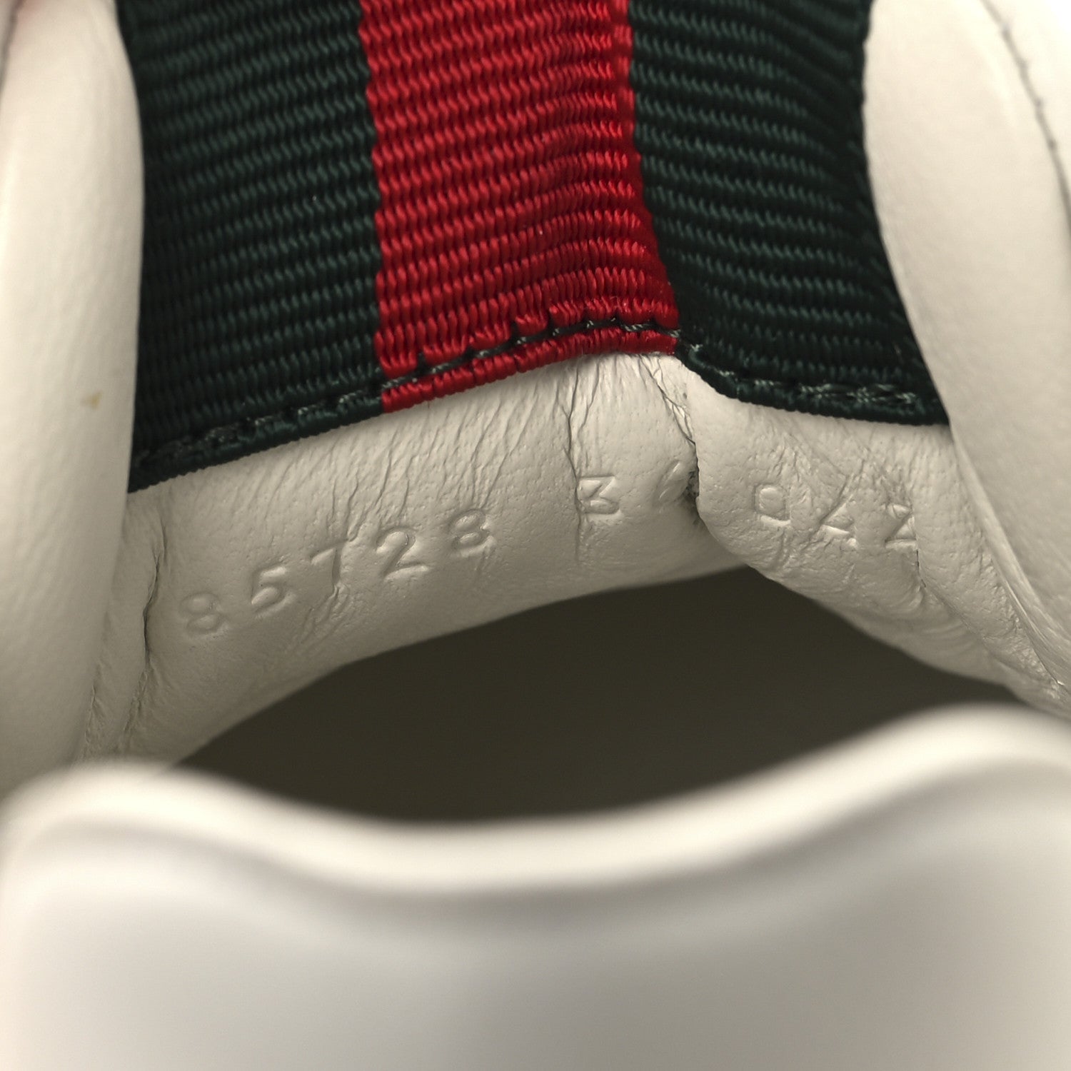 Gucci Calfskin Womens Re-Web Sneakers 36.5 White Pink