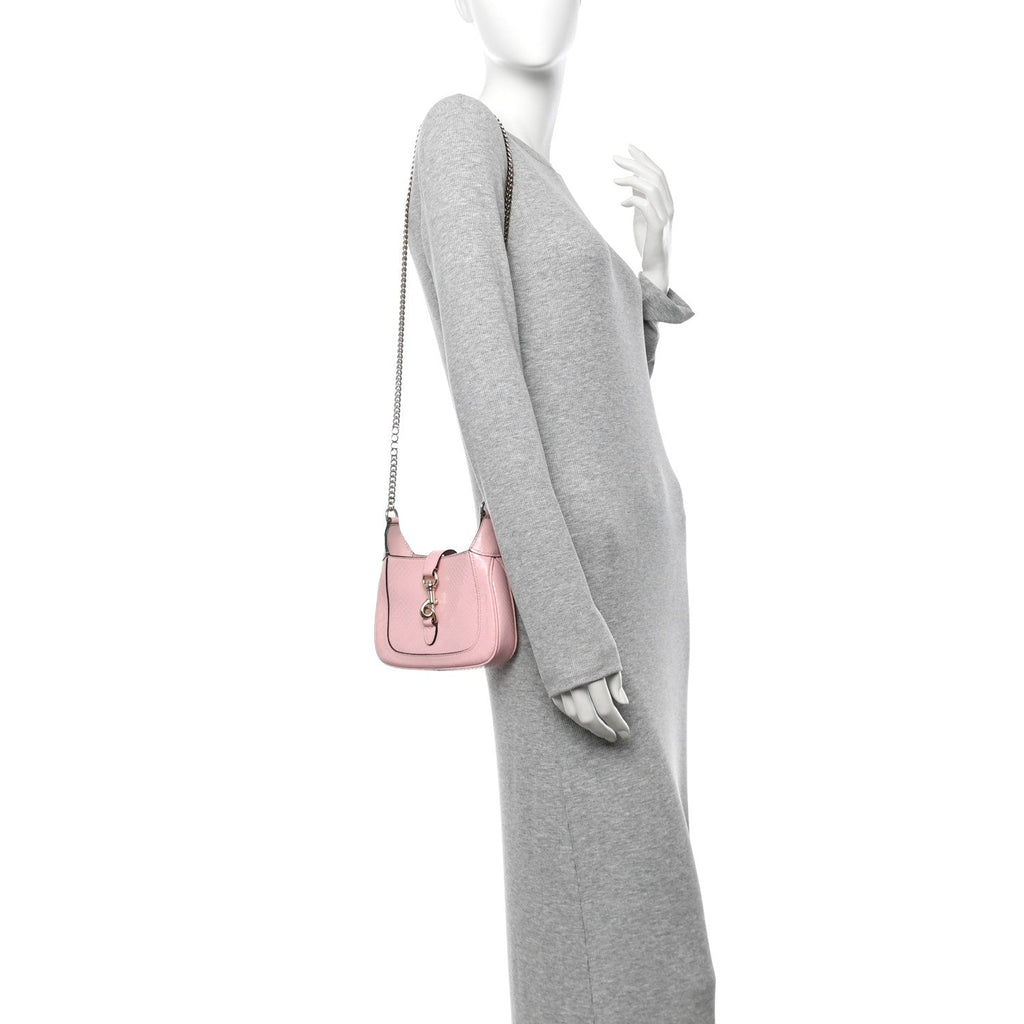 Gucci Snakeskin Mini Jackie Notte Bag Pink