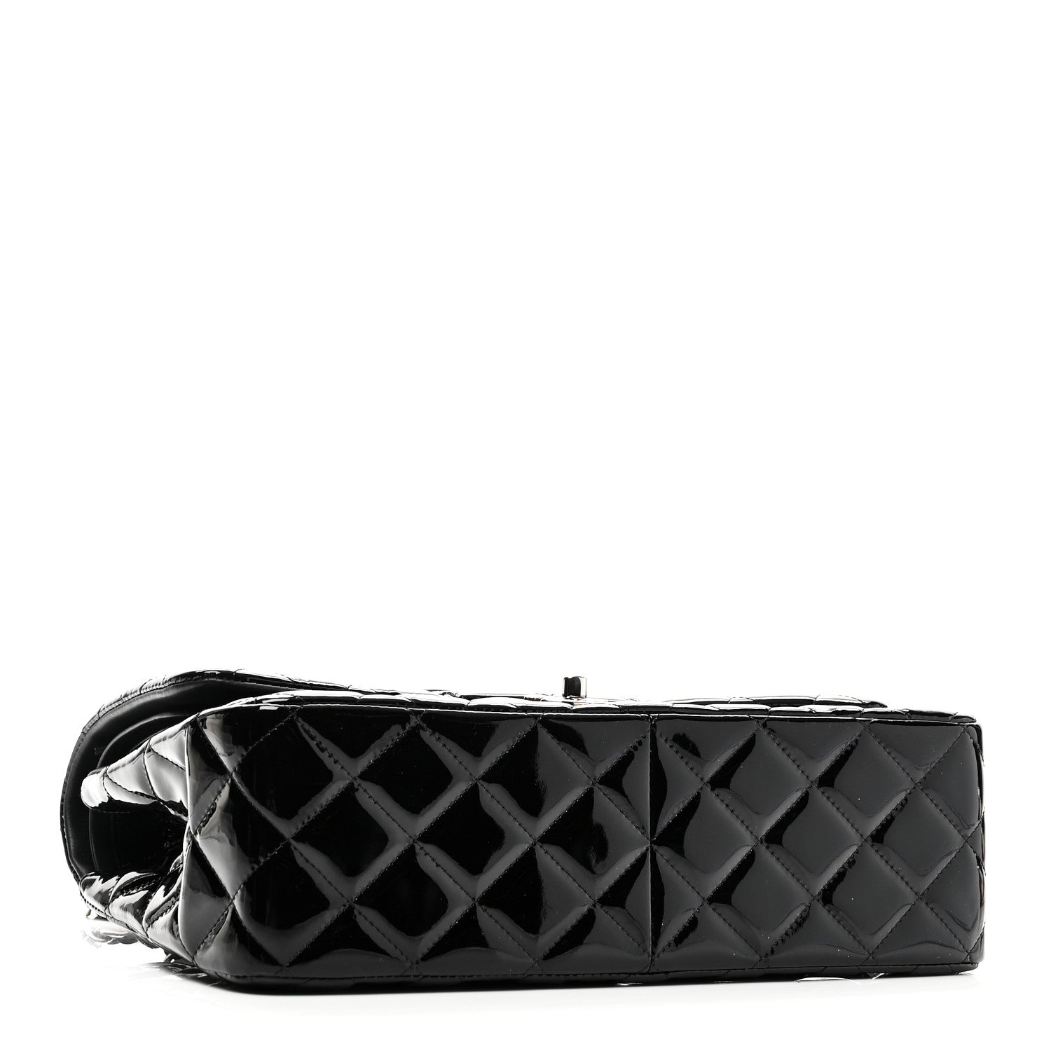 Chanel Patent Quilted Jumbo Double Flap Black