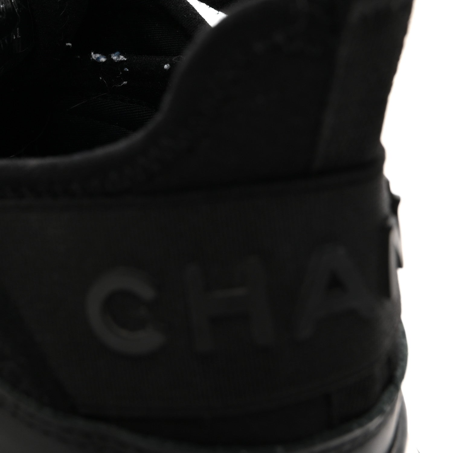 Chanel Velvet Calfskin Mixed Fibers CC Sneakers 36.5 Black