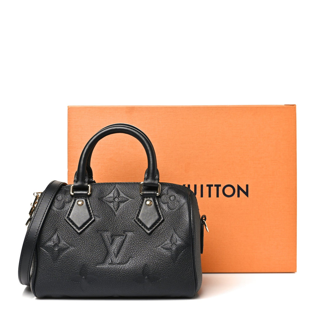 Louis Vuitton Empreinte Monogram Giant Speedy Bandouliere 20 Black