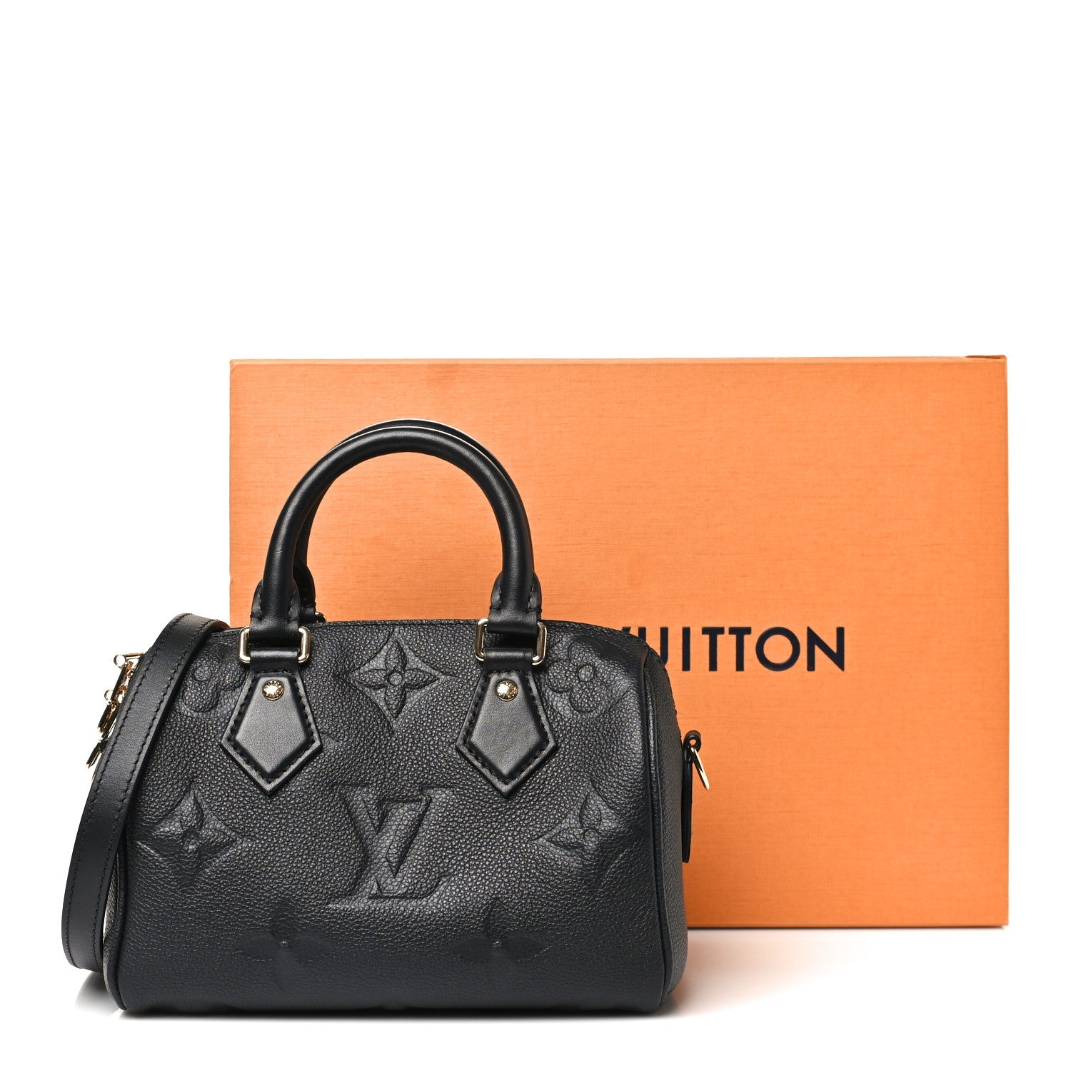 Louis Vuitton Empreinte Monogram Giant Speedy Bandouliere 20 Black