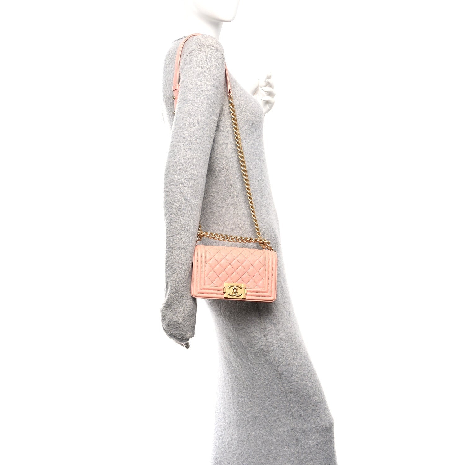 Chanel Caviar Quilted Small Boy Flap Light Pink