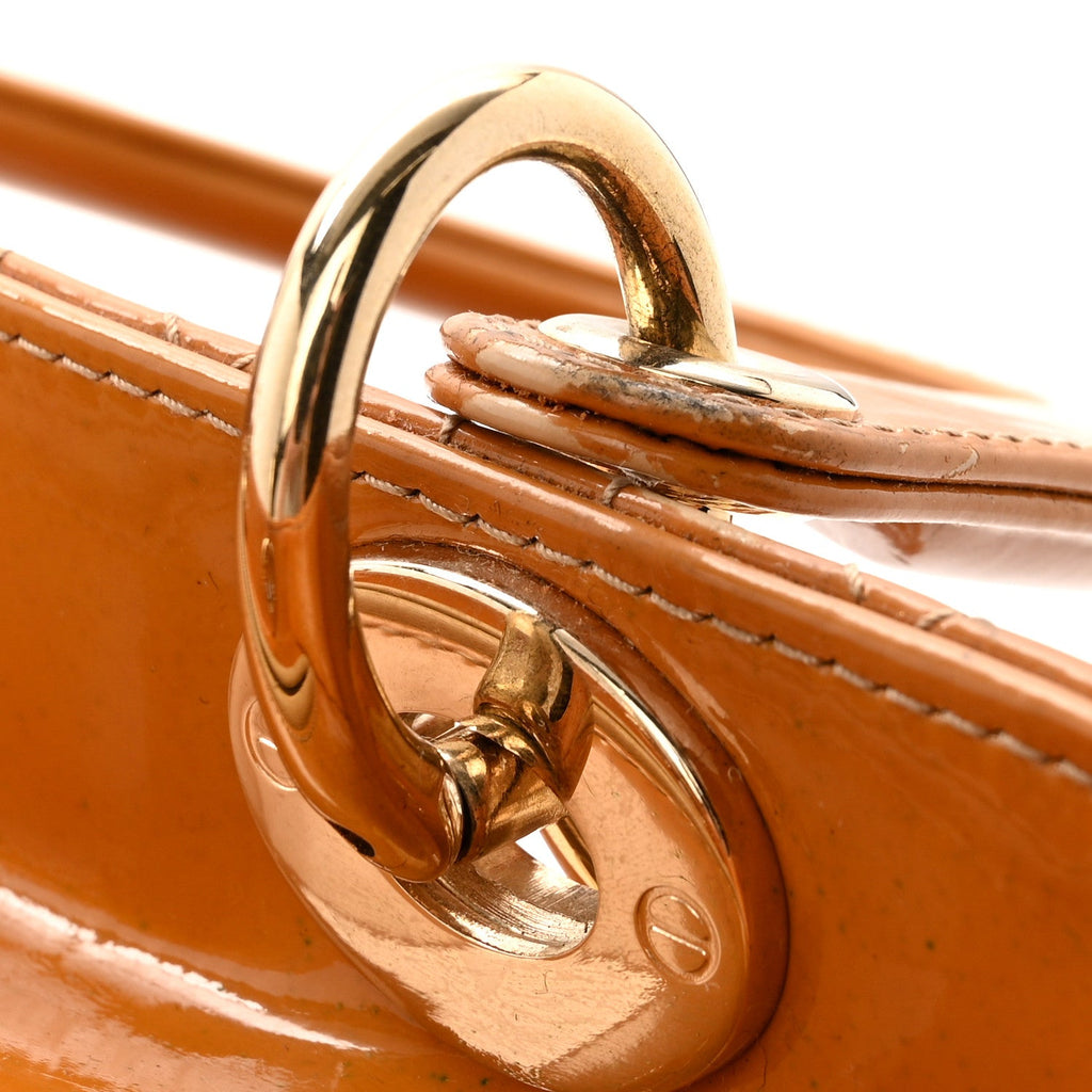 Christian Dior Patent Cannage Medium Lady Dior Dark Beige