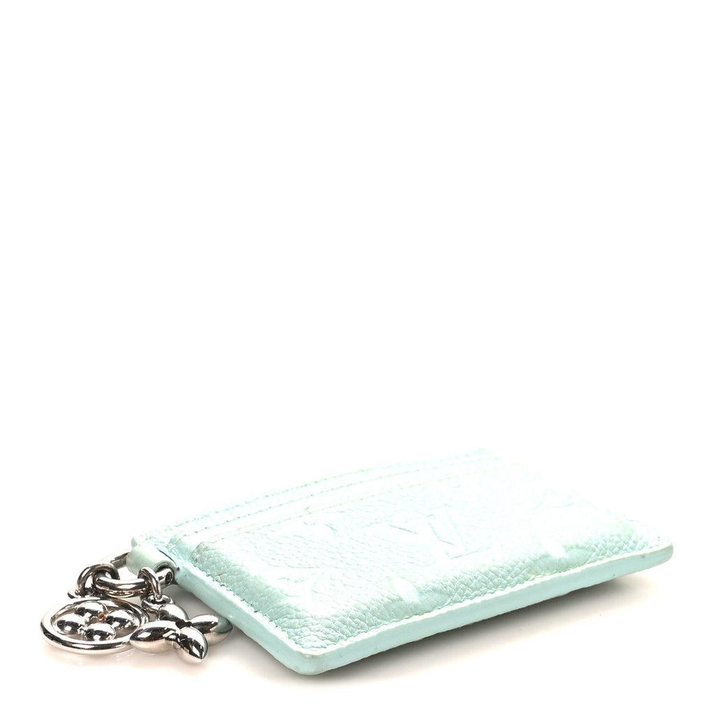 Louis Vuitton Empreinte Monogram LV Charms Card Holder Pearly Lagoon Turquoise