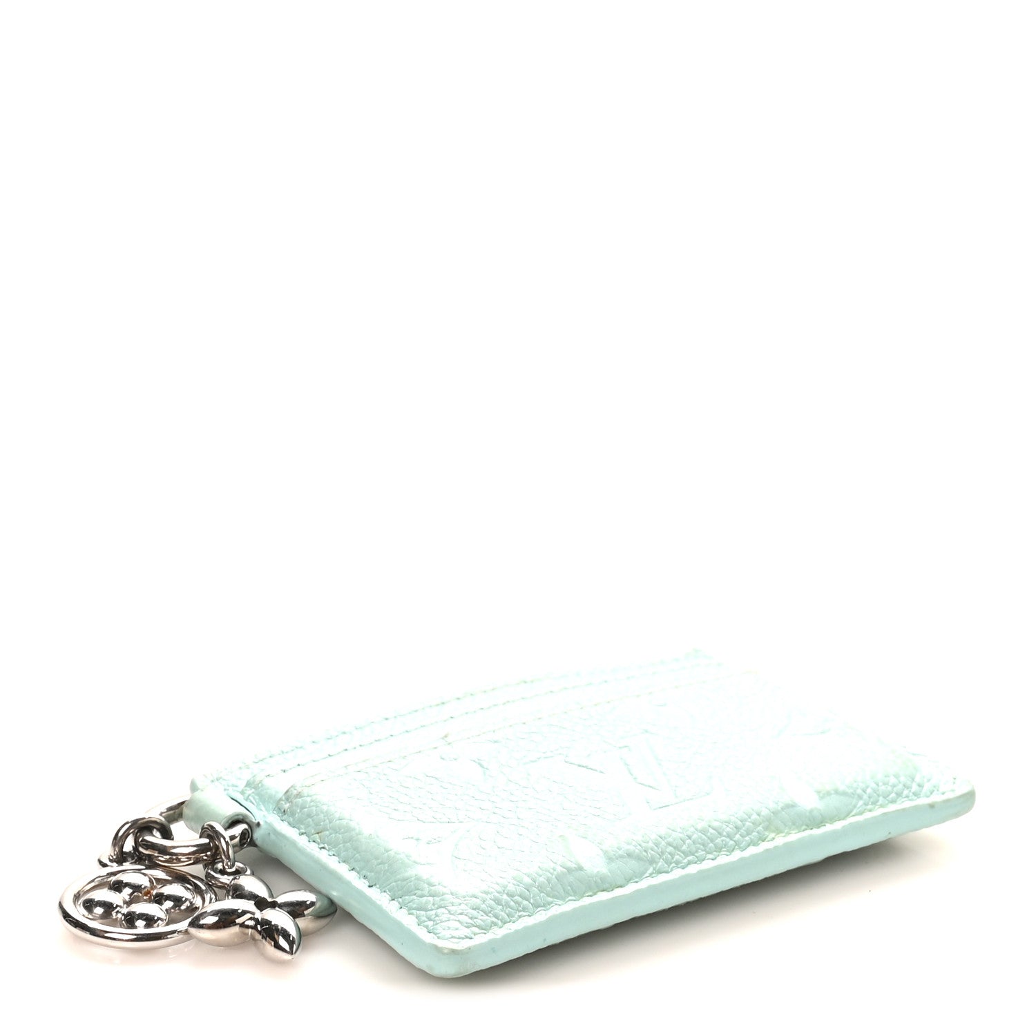 Louis Vuitton Empreinte Monogram LV Charms Card Holder Pearly Lagoon Turquoise