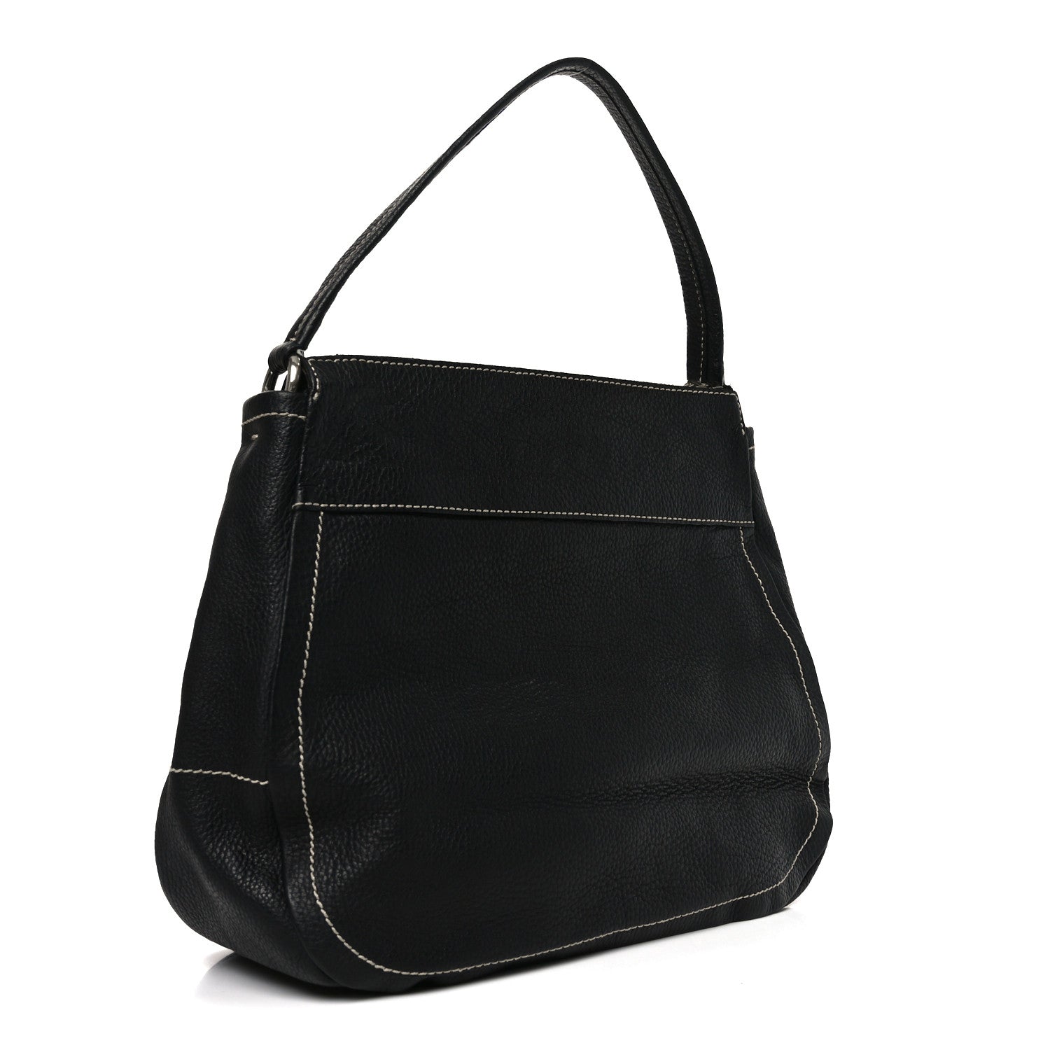 Prada Vitello Daino Hobo Black