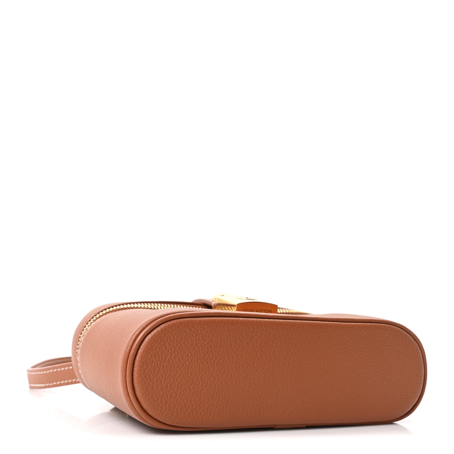 Louis Vuitton Grained Calfskin Low Key Vanity Pouch Cognac