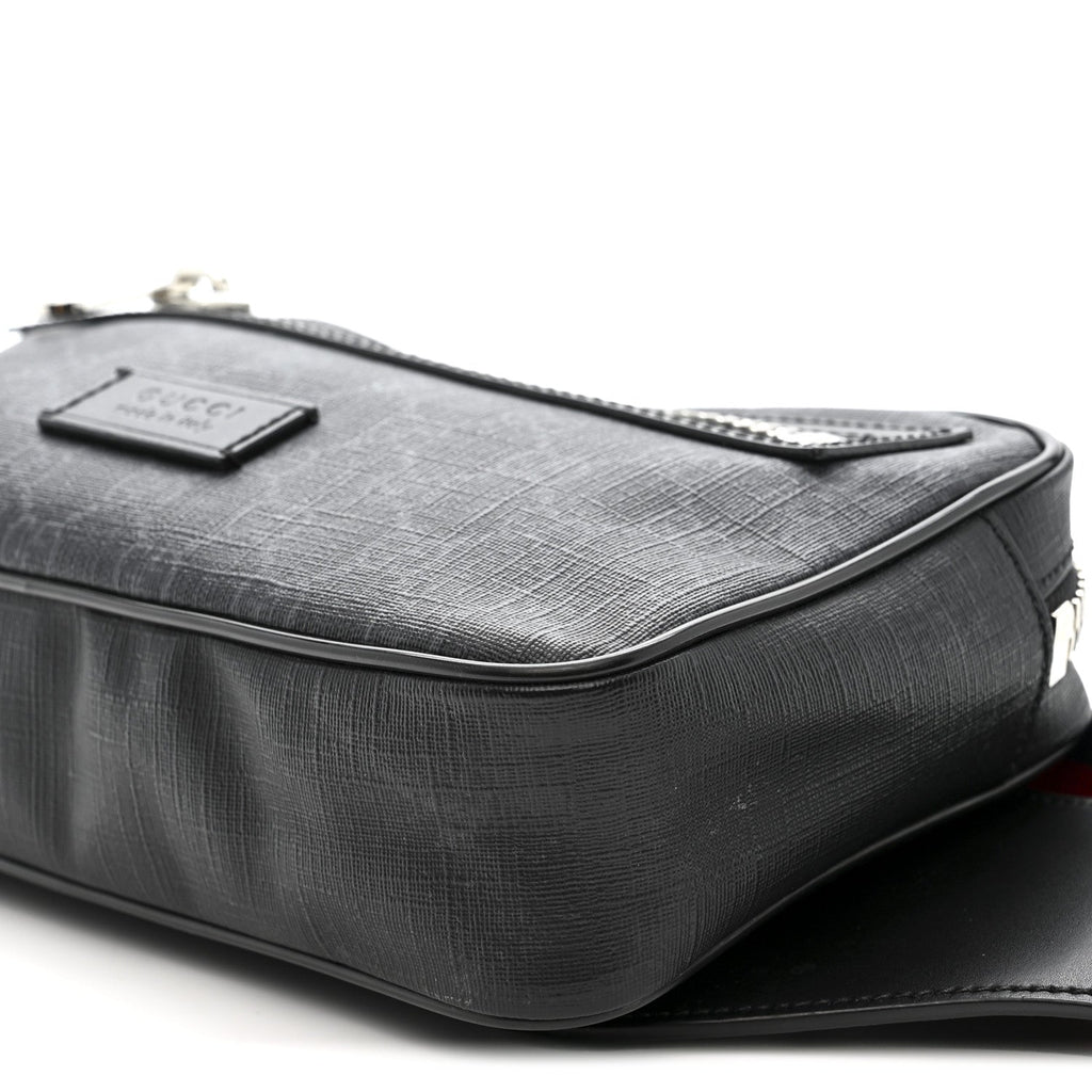 Gucci Soft GG Supreme Monogram Web Belt Bag Black Grey