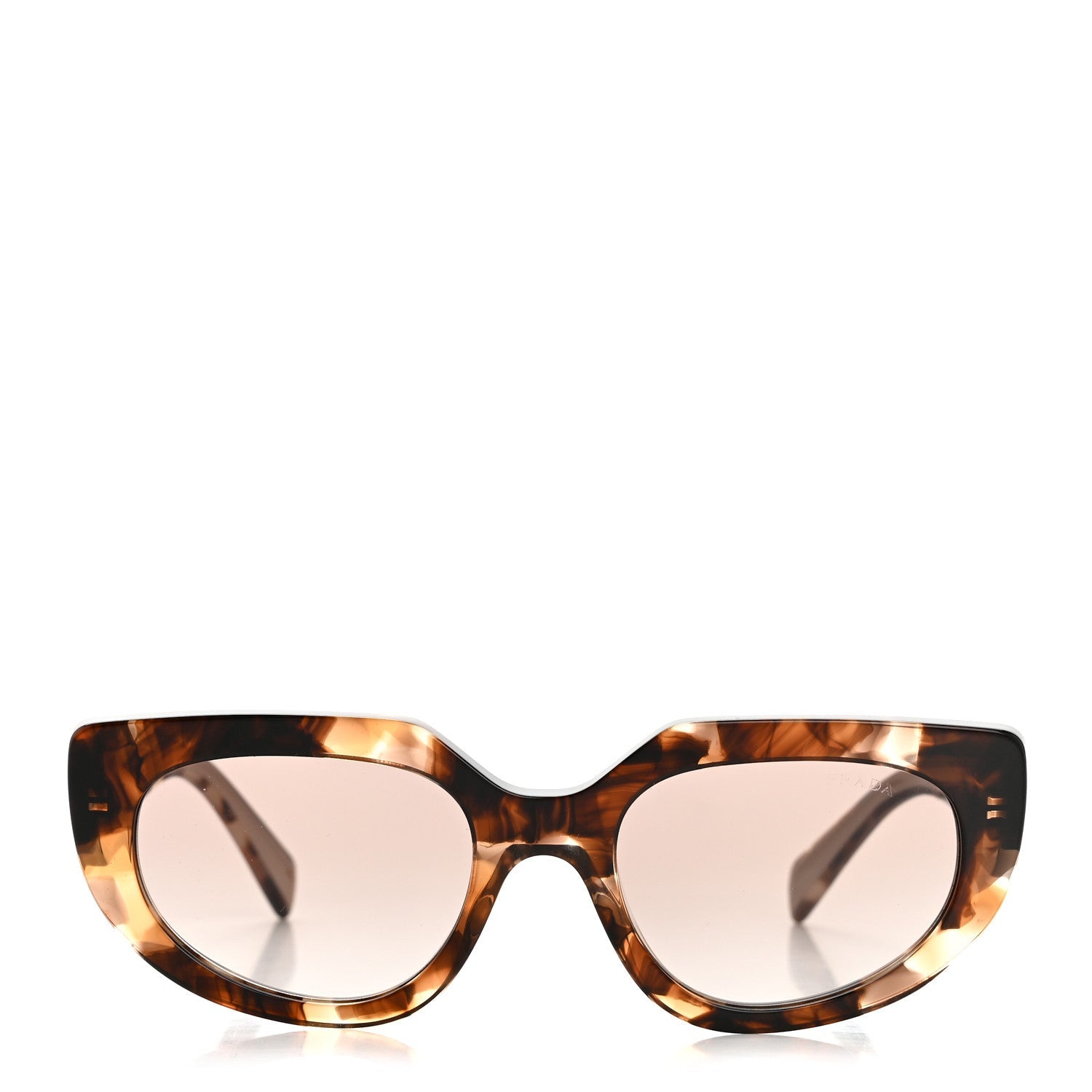 Prada Acetate Sunglasses SPR D02 Tortoise Dark Brown