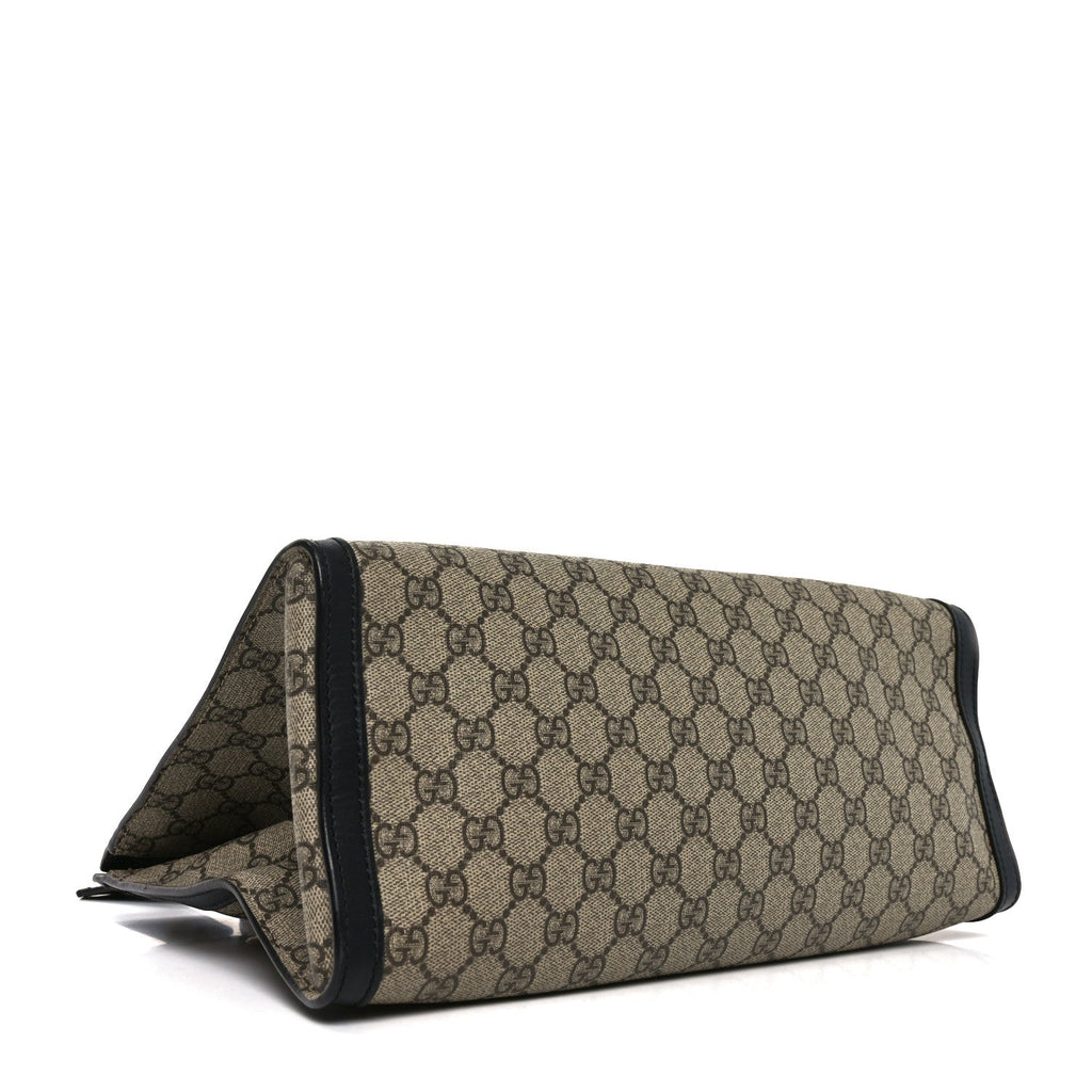 Gucci GG Supreme Monogram Medium Padlock Tote Black
