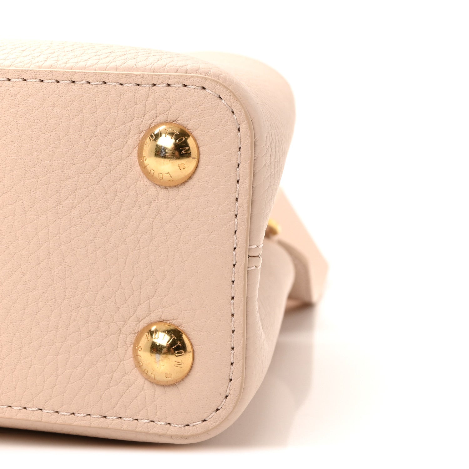 Louis Vuitton Taurillon Ostrich Capucines BB Powder Pink Beige