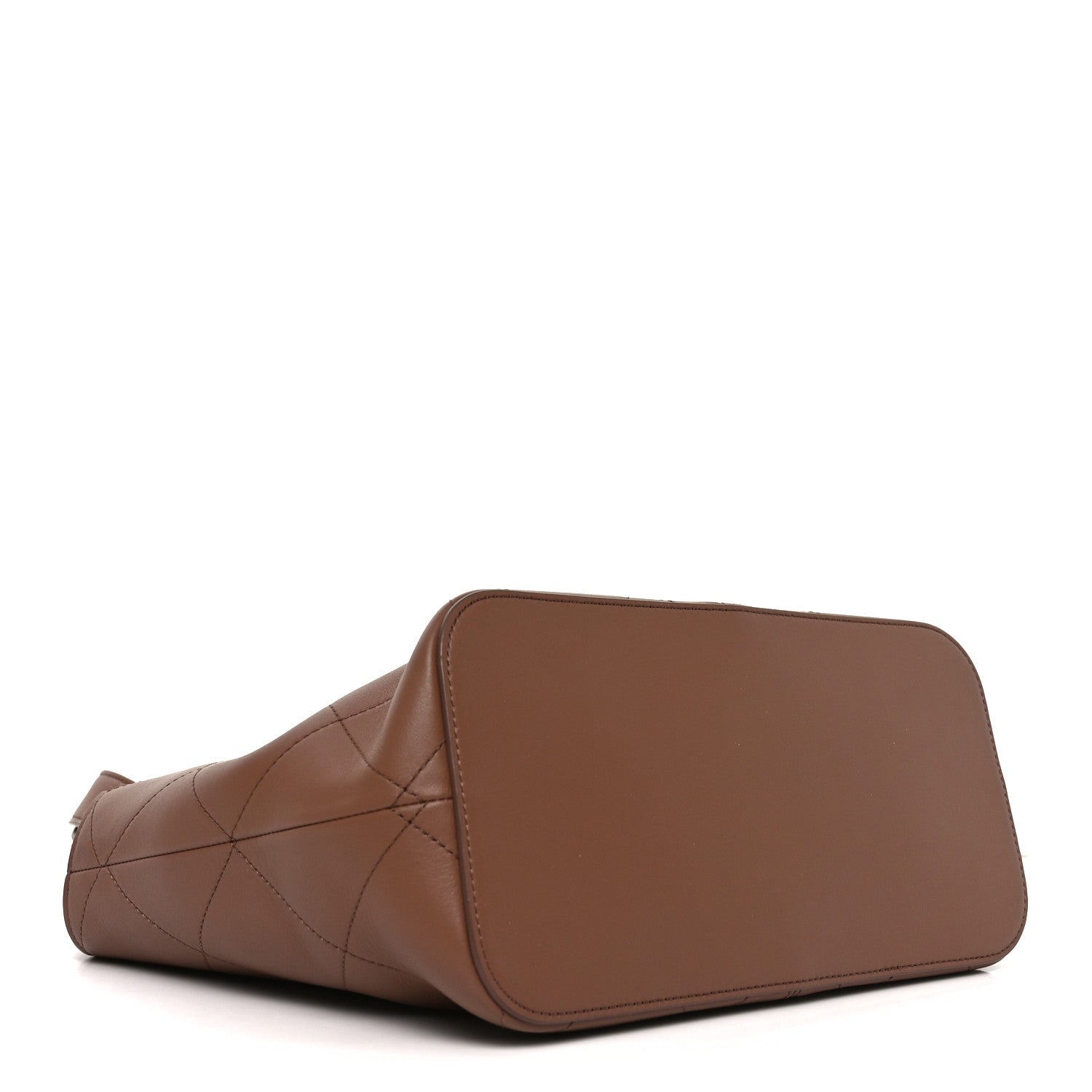 Chanel Calfskin Quilted Small Shopping Bag Brown