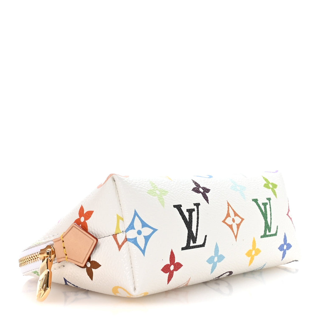 Louis Vuitton LV x TM Monogram Multicolor Cosmetic Pouch PM White