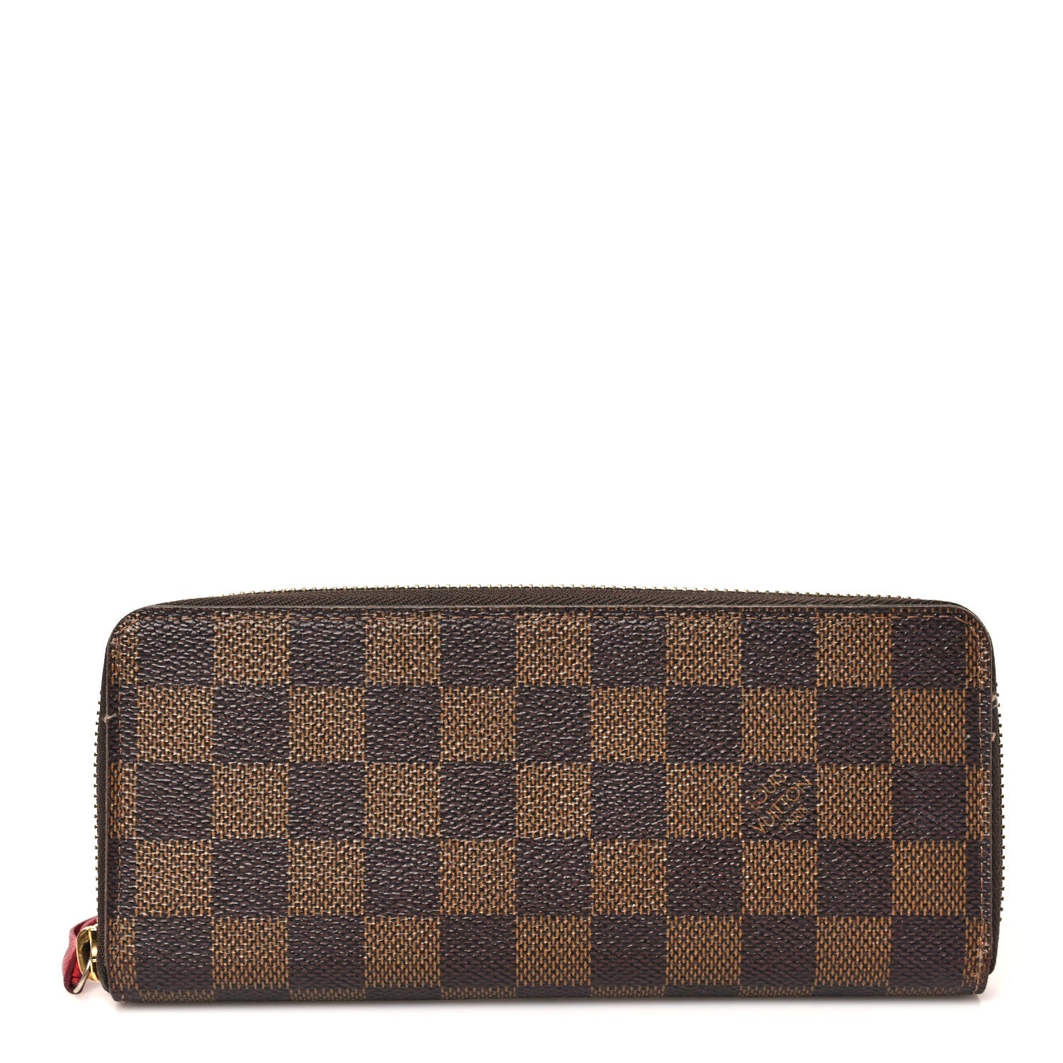 Louis Vuitton Damier Ebene Clemence Wallet Cherry