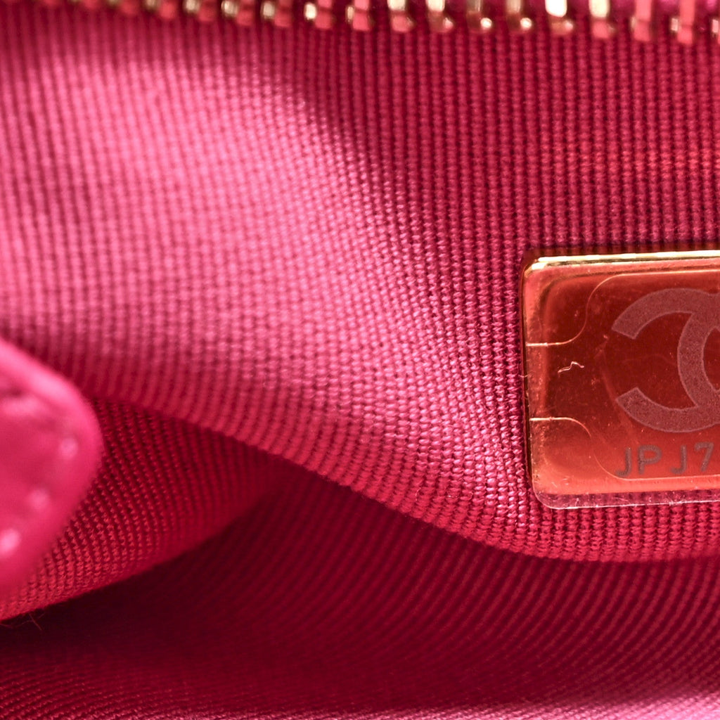 Chanel Cashmere Tweed Quilted CC Links Hobo Fuchsia