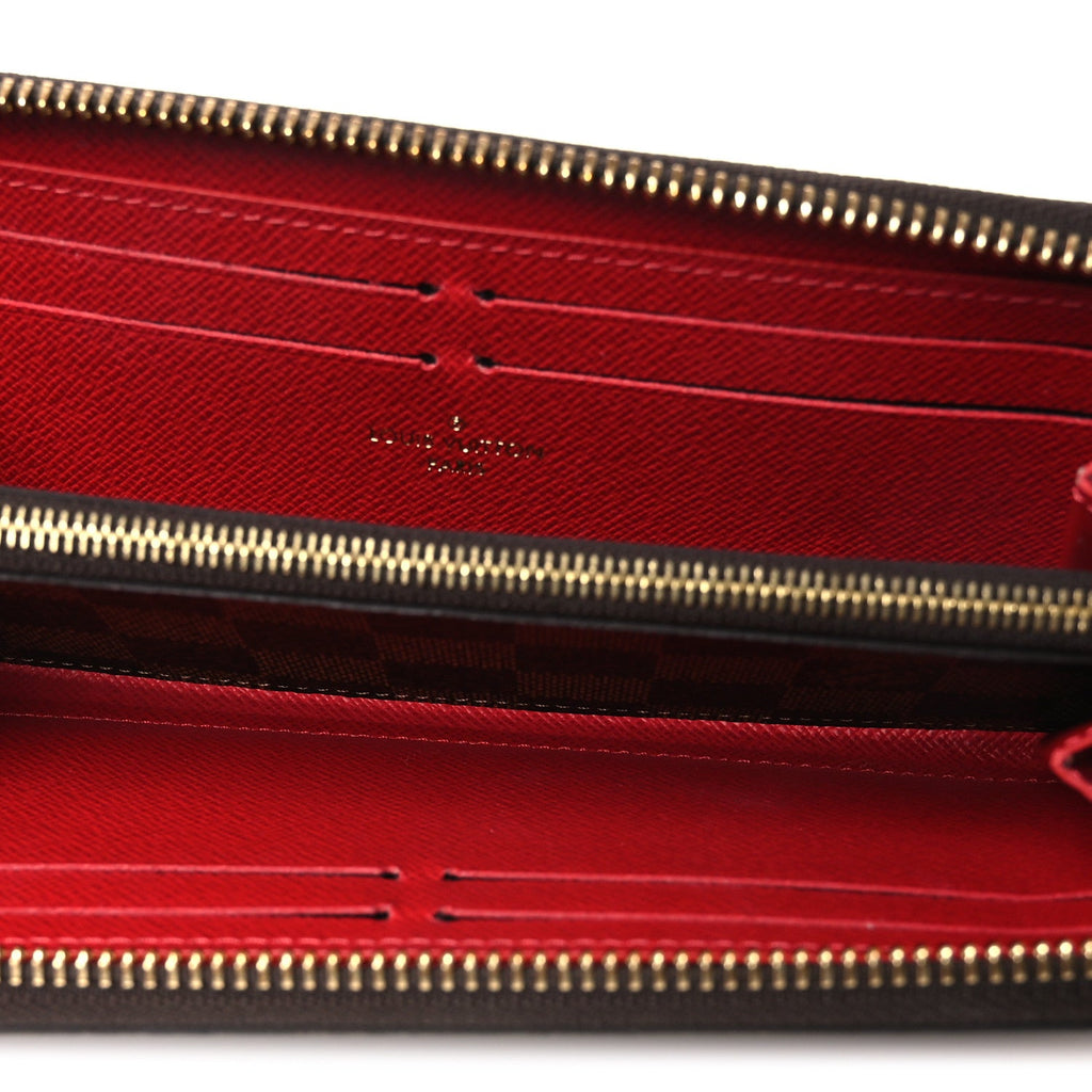 Louis Vuitton Damier Ebene Clemence Wallet Cherry