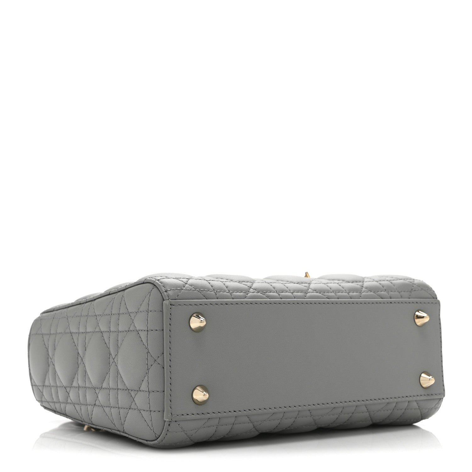 Christian Dior Lambskin Cannage Small My ABCDior Lady Dior Grey