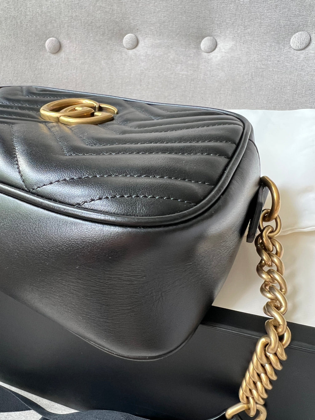Gucci GG Black Marmont Small Shoulder Bag