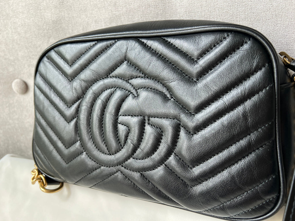 Gucci GG Black Marmont Small Shoulder Bag