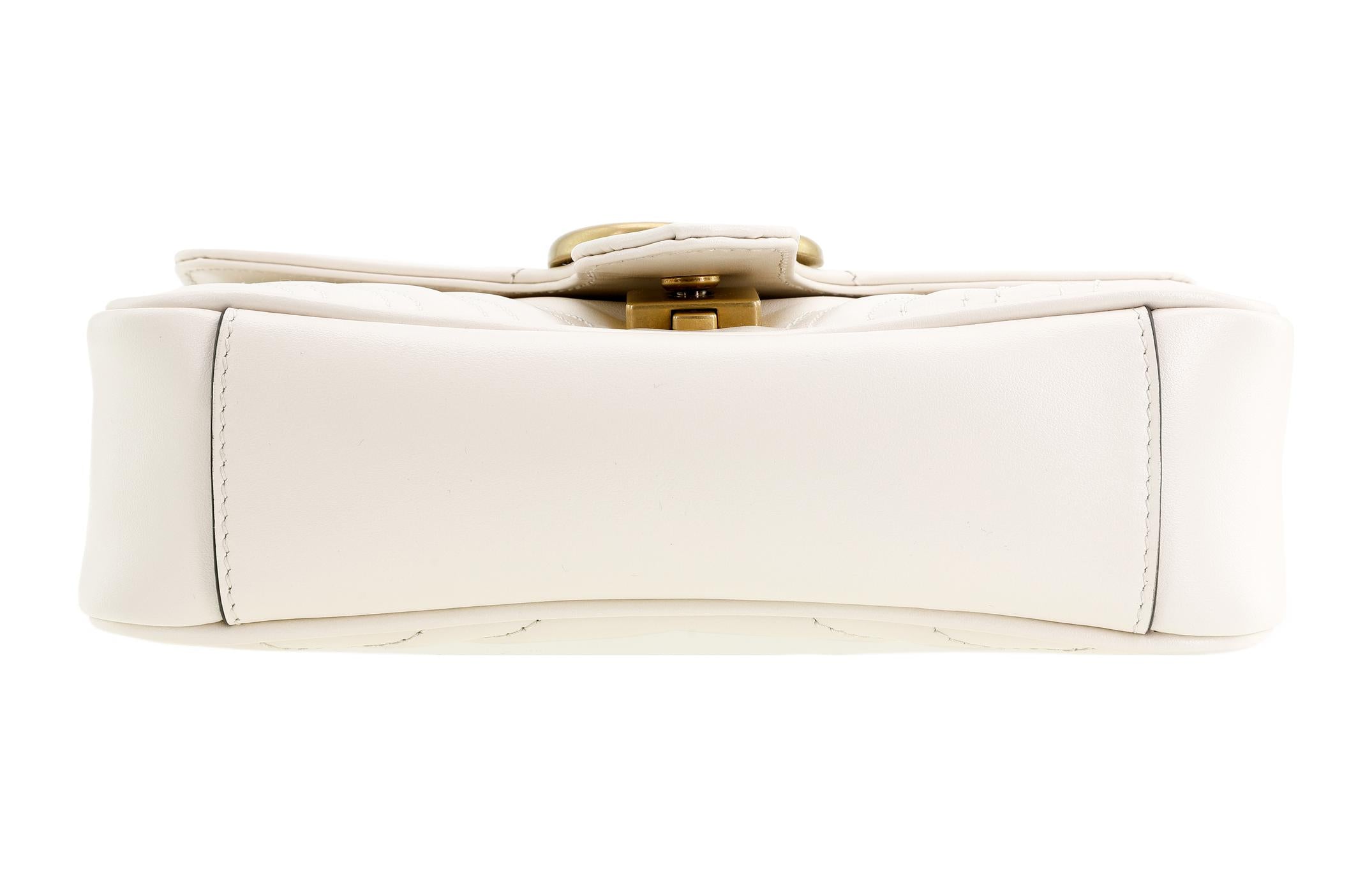 (WMNS) GUCCI GG Marmont Series mini Leather Clutch White 446744-DTDIT-9022