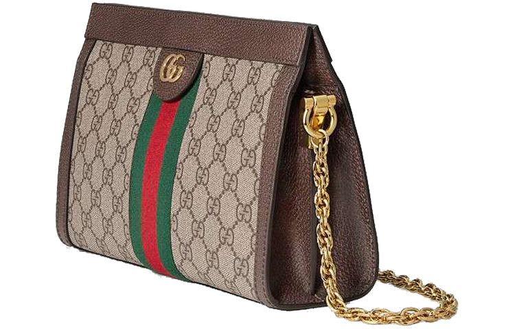 (WMNS) GUCCI Ophidia Retro Logo Stripe Webbing Canvas Chain Shoulder Messenger Bag Small / Brown Classic Literature and Art 503877-K05NG-8745