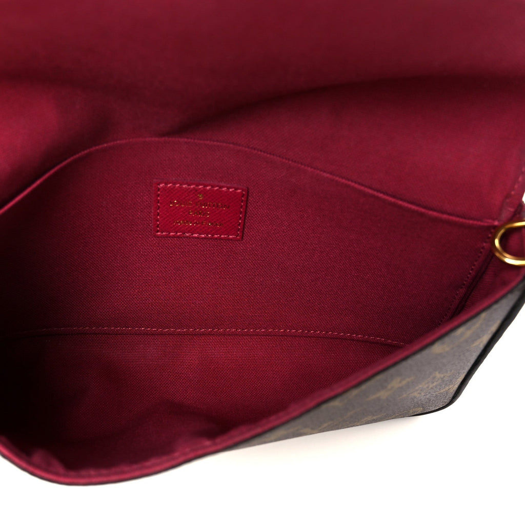 Louis Vuitton Monogram Pochette Felicie Chain Wallet Fuchsia