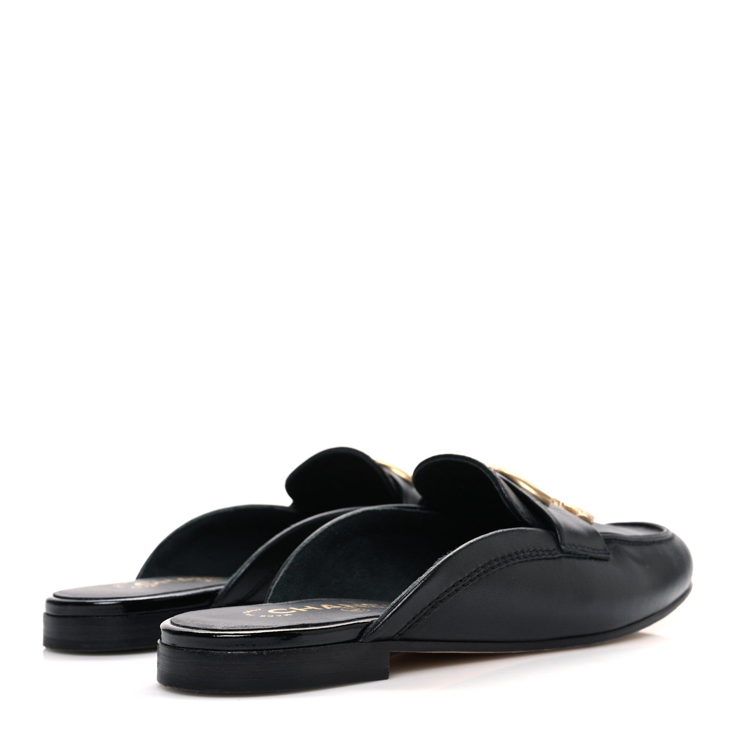Lambskin CC Mules 38 Black