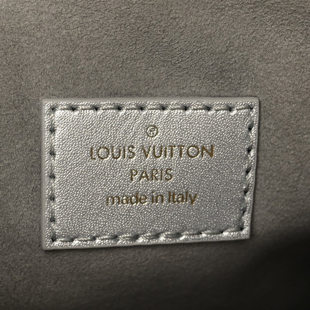 Louis Vuitton Metallic Lambskin Embossed Monogram Coussin BB Silver