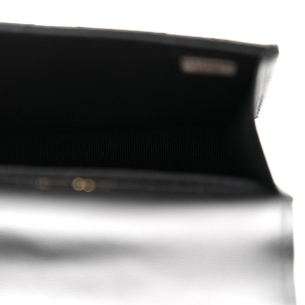 Chanel Lambskin Quilted CC Hook Card Holder Black