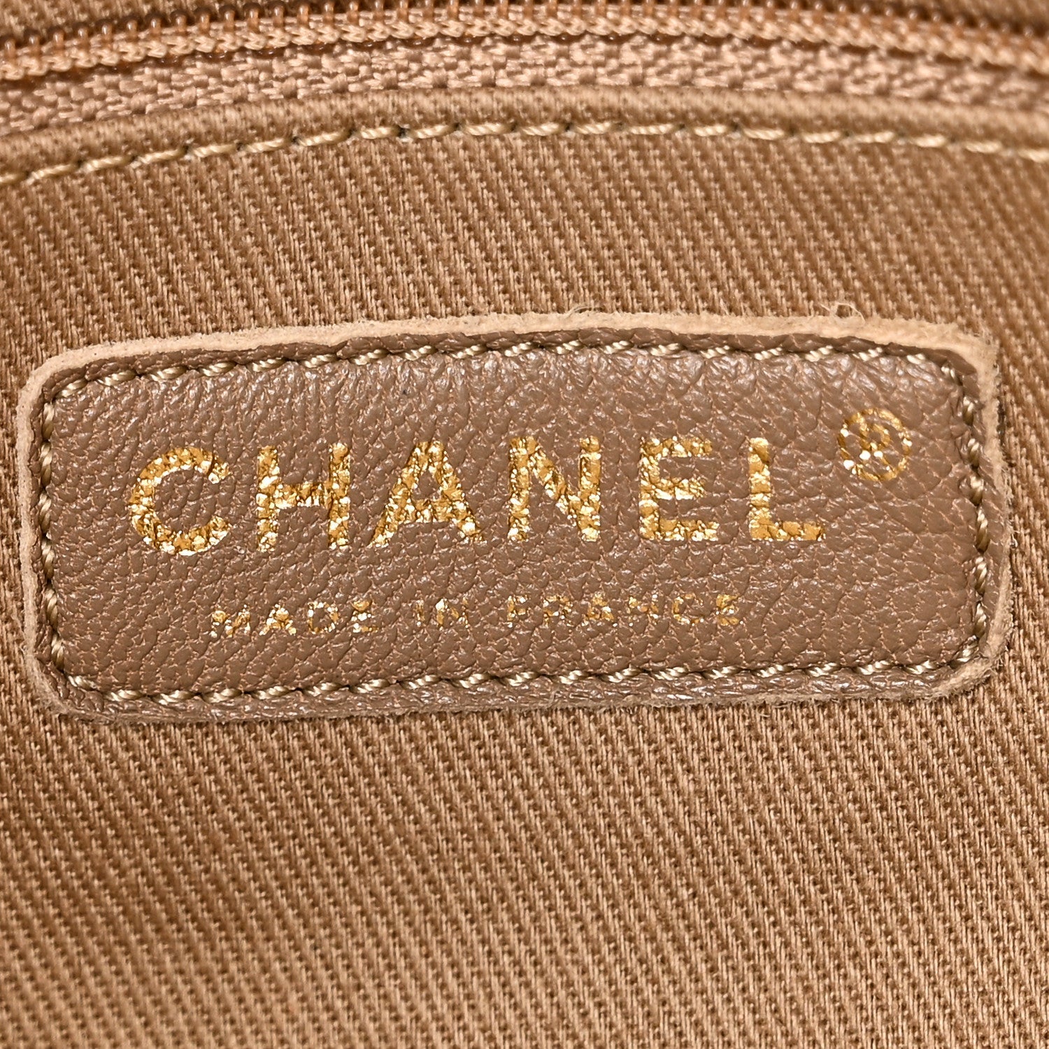 Chanel Crumpled Grained Calfskin Large Coco Pleats Tote Khaki