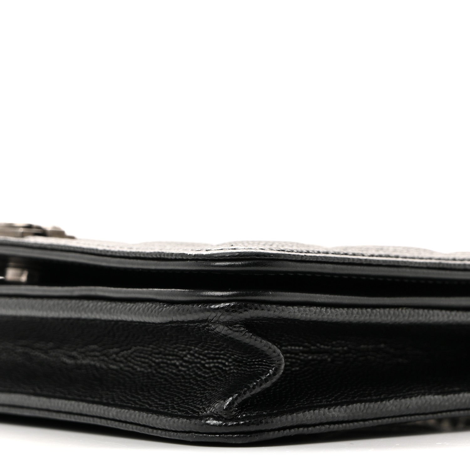Chanel Caviar Quilted Boy Wallet On Chain WOC Black